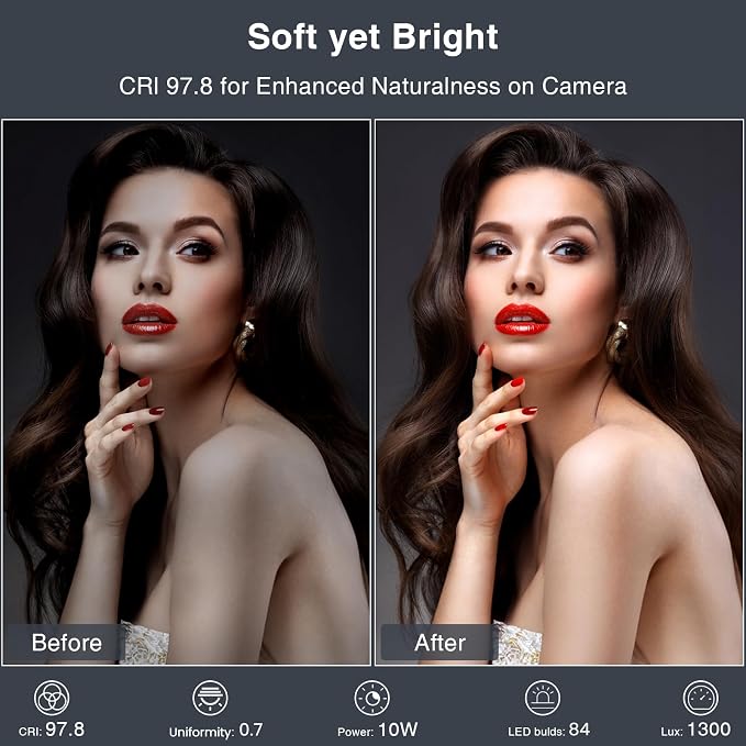 Zoom Lighting for Computer, Adjustable Desk Lighting for Video Calls, 30 Light - Image 2