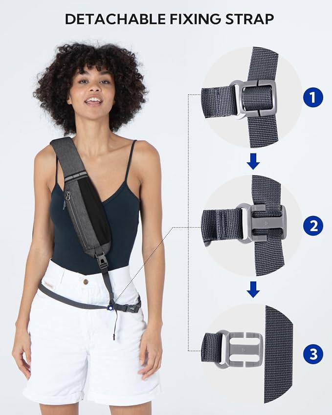 WATERFLY Small Hiking Sling Bag: Crossbody Sling Backpack Chest Bag Daypack - Image 2