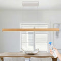 39" Linear Pendant Light Wood Grain Led Linear Pendant Light Fixtures Ceiling by LUMIFLYModernChandelier