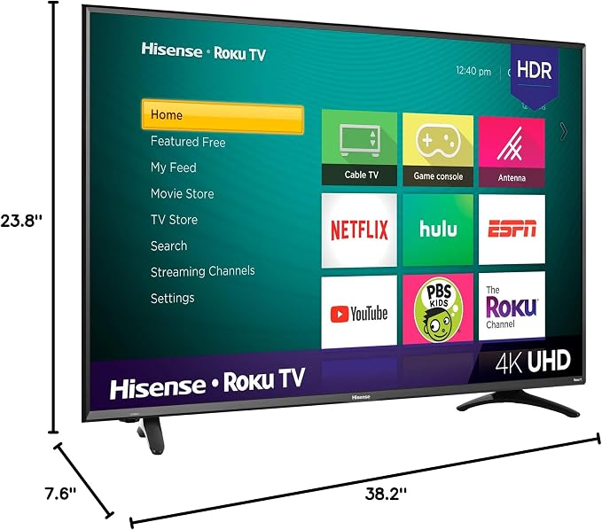 Hisense 50R7E 50-Inch 4K Ultra HD Roku Smart LED TV HDR (2019) - Image 7