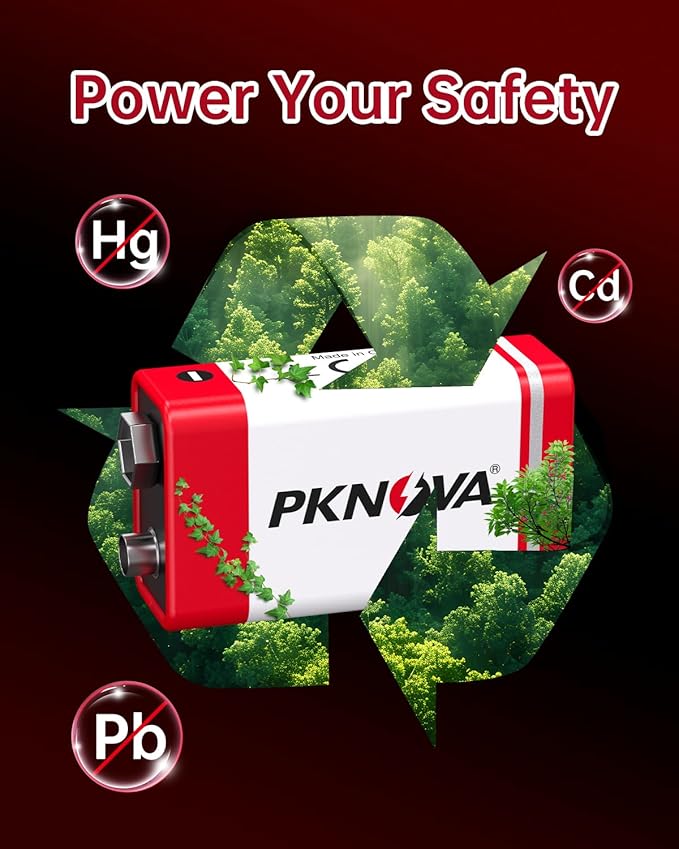 PKNOVA 9V Batteries Carbon 9 Volt Battery - Image 8