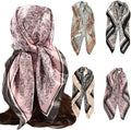 4Pcs Silk Head Scarves for Women Satin Hair Scarf 35”Large Square Bandana Silk by Upeilxd
