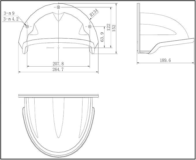 SDS DS-1250ZJ Universal Sun Rain Shade Camera Cover Shield - Image 6
