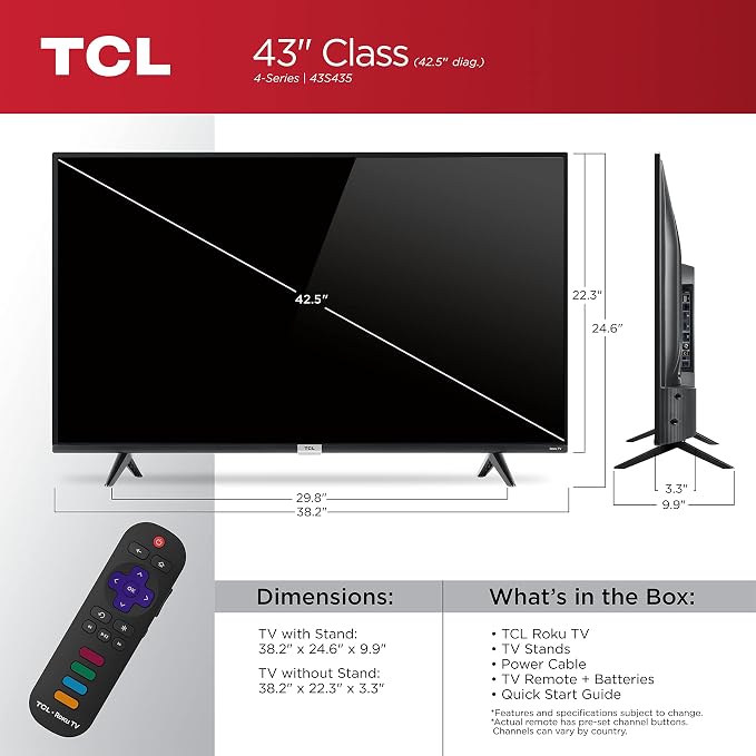 TCL 43-inch 4K UHD Smart LED TV - 43S435, 2021 Model - Image 3