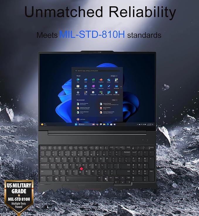 Lenovo ThinkPad E16, 16" Touchscreen, AMD Ryzen 7 250, 16GB DDR5, 512GB SSD | Business AI PC Laptop, FHD+ Anti-Glare, > Intel Ultra 7 155U, Numeric Keypad, IR Webcam, Thunderbolt 4, Ethernet, Win 11 Pro - Image 7