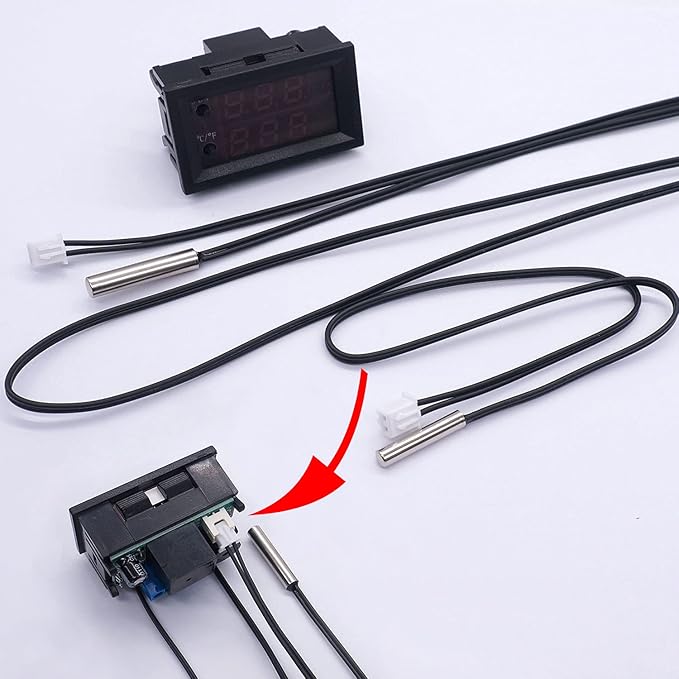 Twidec/DC 12V Temperature Controller Programmable -50 to 110 ℃ Red/Blue LED - Image 4
