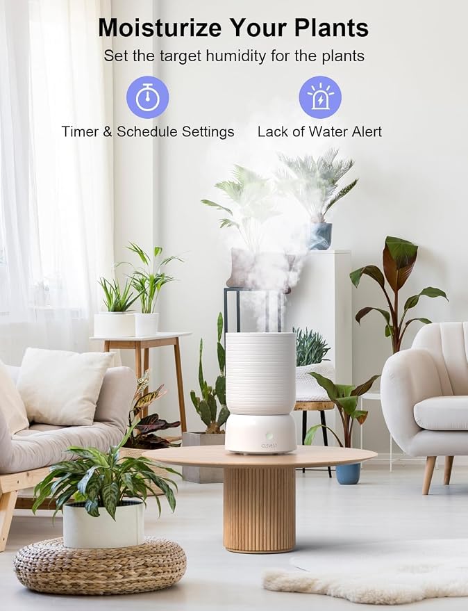 CLEVAST Smart Humidifiers for Bedroom, Top Fill 3L Cool Mist Quiet Ultrasonic Humidifier with Essential Oil Diffuser, Humidity Control, Wi-Fi Air Humidifier for Baby, Home, Compatible with Alexa - Image 7