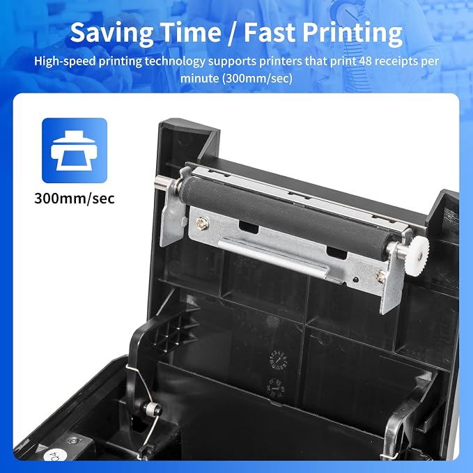 NetumScan USB POS Receipt Printer, 80mm Thermal Receipt Printer - Image 3