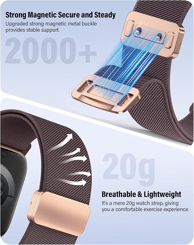 Stretchy Band Compatible with Apple Watch Bands 40mm 38mm 41mm 42mm 44mm 45mm - Image 4
