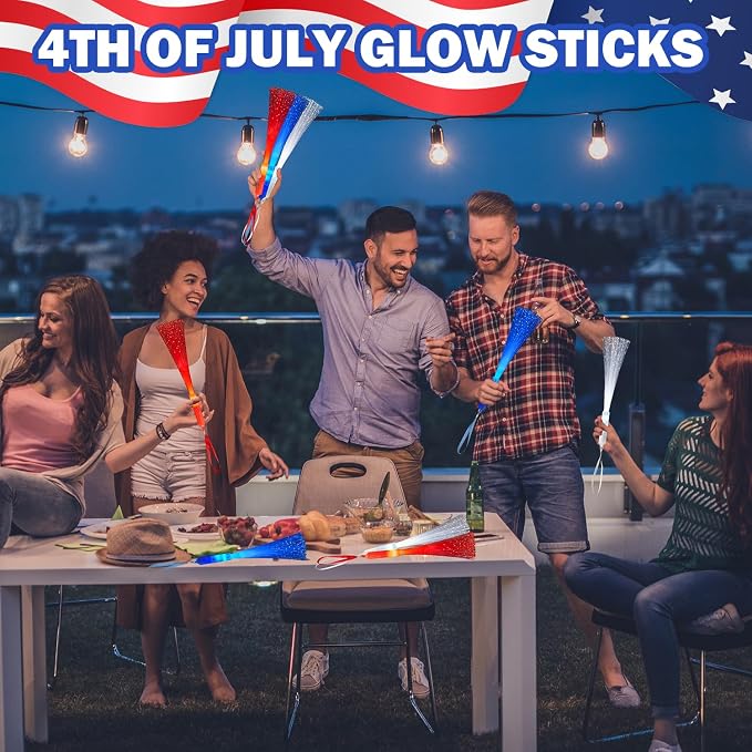 Fourth of July Light Up Fiber Optic Wand Accessories - Image 2