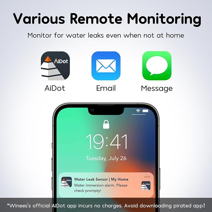 Winees WiFi Water Leak Detector - Image 2