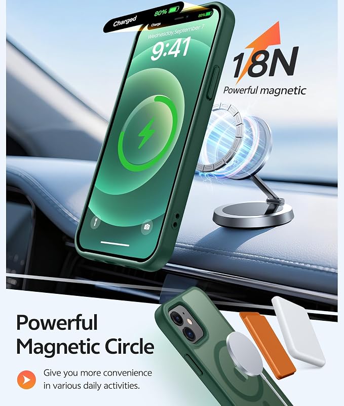 FNTCASE for iPhone 13 Mini Case: for iPhone 12 Mini Case Translucent Matte - Image 3