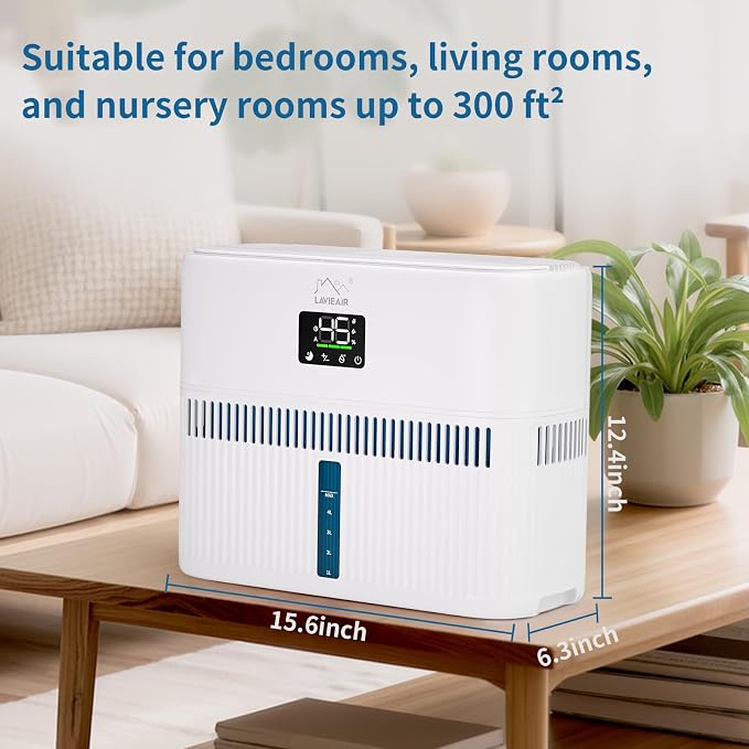Smart Evaporative Humidifiers for Bedroom, Living Room, Nursery, Large Room up to 300 ft², 5L Tank, Max 48H Runtime, Mist-free Top Fill Humidifier for Baby, Plants, Easy to Clean - Image 6