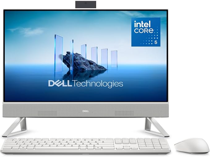 Dell 23.8" All-in-One Desktop, FHD, Intel Core 5 120U, Windows 11 Home | Intel Graphics, 512GB SSD, 16GB DDR5, Dolby Atmos Speakers, Wi‑Fi 6E, Keyboard & Mouse, EC24250 by Unknown
