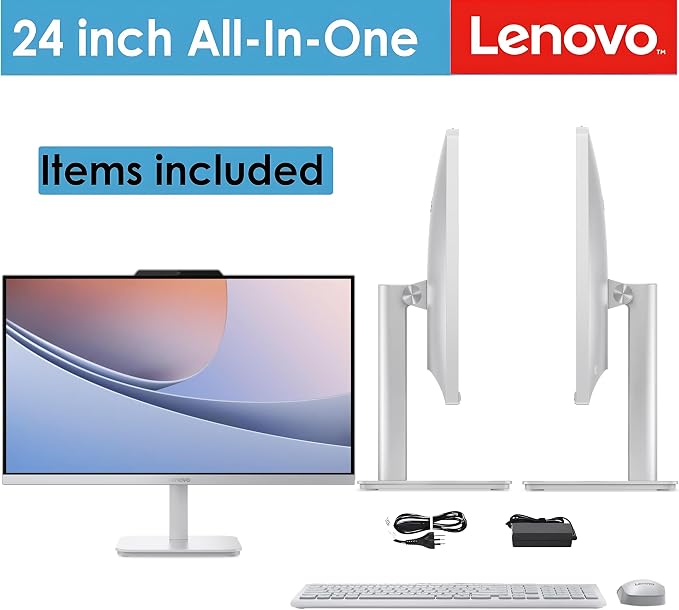 Lenovo 24" FHD All-in-One Desktop Computer for Home & Office, Intel Processor, 16GB RAM, 512GB PCIe + 500GB External, Business AIO, HDMI, Bluetooth 5.2, Vent-Hear, Wireless Keyboard & Mouse, Win 11 - Image 5