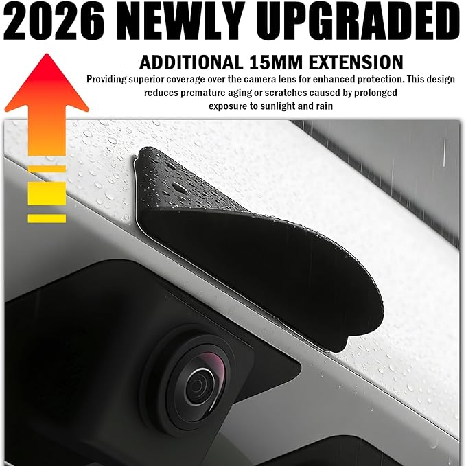 Silicone Car Backup Camera Rain Shield, Self-Adhesive Rear View Backup Camera - Image 4