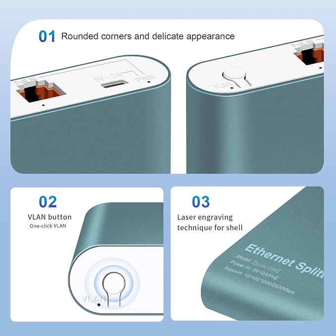 1 to 4 2.5Gbps Ethernet Splitter - Image 5