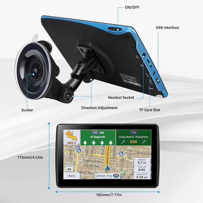 7 Inch GPS Navigator for Car Truck RV, 2026 Latest Map GPS for Car - Image 5