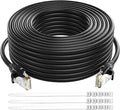 Adoreen Cat 6 Ethernet Cable 25 Ft-Black, Outdoor & Indoor Snagless Long Round by Adoreen
