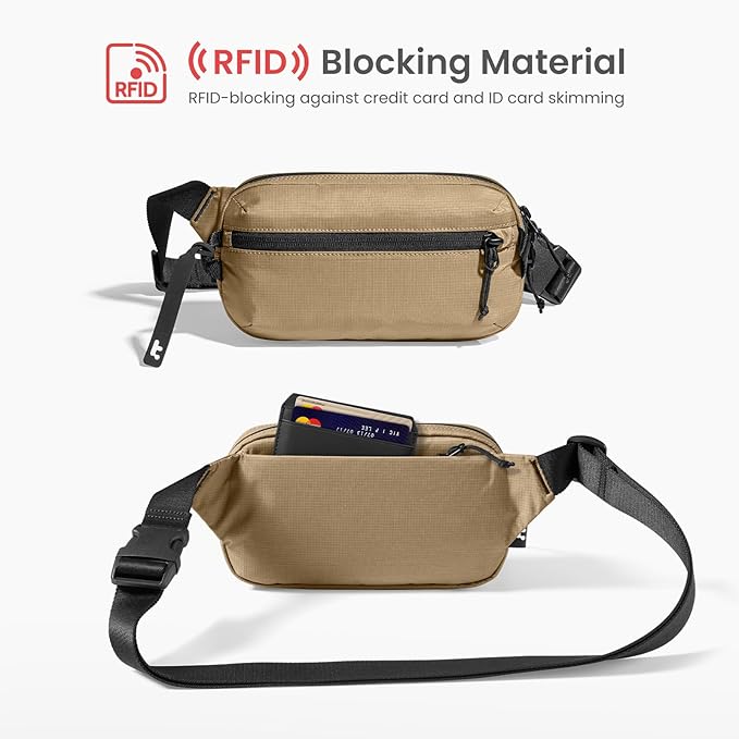tomtoc 1.5L Sling Bag with RFID Blocking, Crossbody Bag Minimalist Chest - Image 4