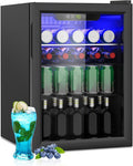 Compact 95 Can/2.6Cu.Ft Mini Fridge, Reversible Glass Front Door | For Soda, Beer or Wine, Portable Small Beverage Refrigerator with Digital Display & Removable Shelves for Office, Dorm, Bar by Unknown