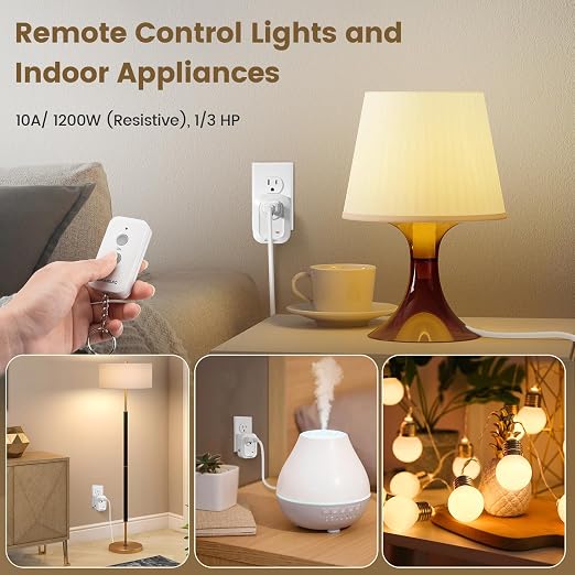 SURAIELEC Wireless Light Switch Remote Control Outlet, No Wiring Needed - Image 5