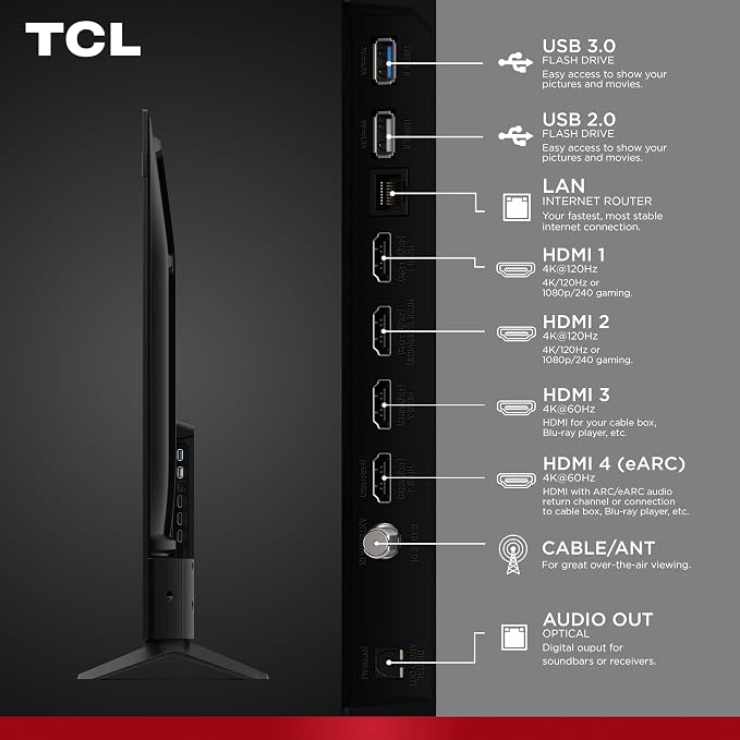 TCL 55-Inch F8D Series 4K QLED (55F8D, 2026 Model) with Dolby Vision HDR & Dolby Atmos Smart TV with Fire TV, Alexa+, 120Hz Refresh Rate, High Brightness LED Backlight - Image 5