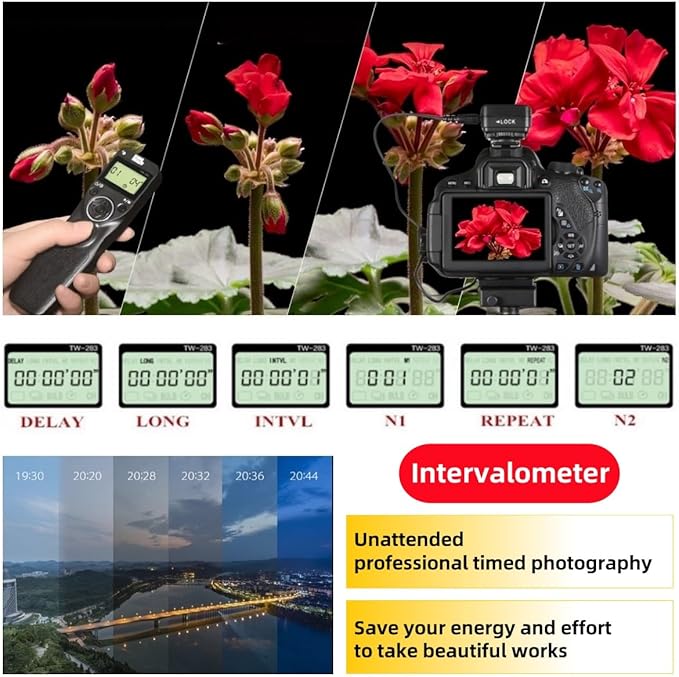 Pixel TW283-UC1 Wireless Remote Trigger Wireless Trigger Wire Trigger Timer - Image 3