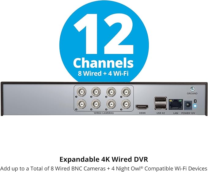 Night Owl 2-Way Audio 12 Channel 4K DVR - Image 6