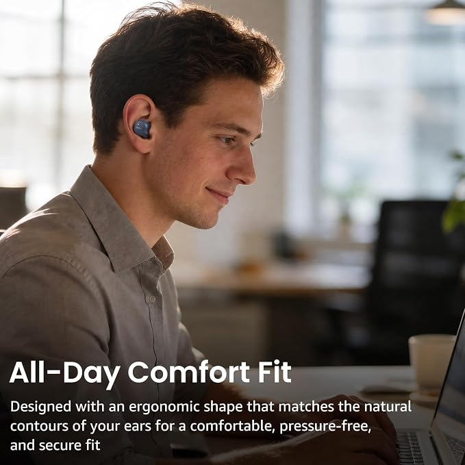 TOZO NC9 Hybrid Active Noise Cancelling Wireless Earbuds, 60H, LED Display | 6 Mic ENC Clear Calls, Deep Bass Sound, IPX8, in Ear Bluetooth 5.3 Headphones,32 EQs via APP, Comfort Fit Ear Buds, Blue - Image 7