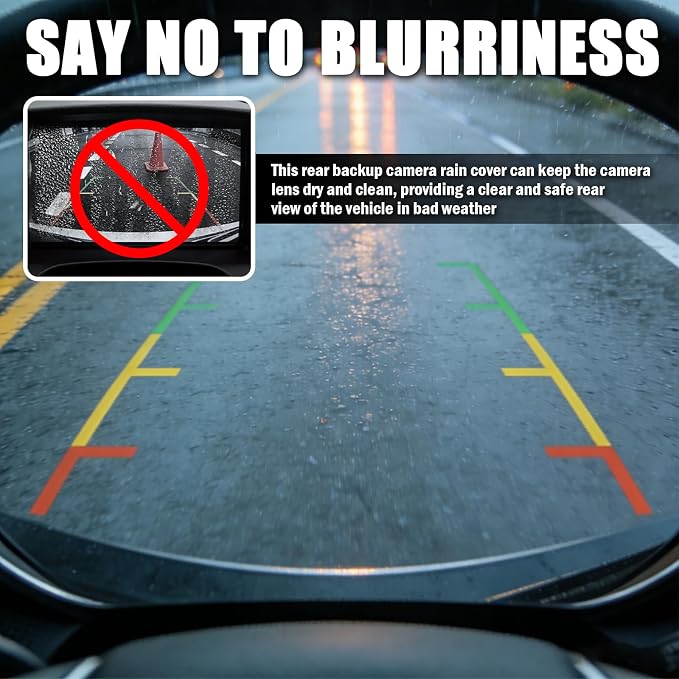 Silicone Car Backup Camera Rain Shield, Self-Adhesive Rear View Backup Camera - Image 5
