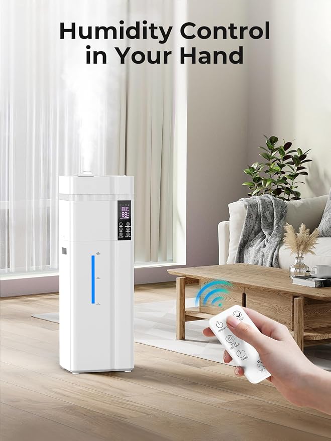 13L/3.43Gal Humidifier Large Room, 800ft² Coverage, 100H Runtime, Auto Humidity Control, Top Fill, Humidifiers for Bedroom, 35dB Quiet, Sleep Mode, Aroma Diffuser, 24H Timer, Auto Shut-off Protection - Image 7