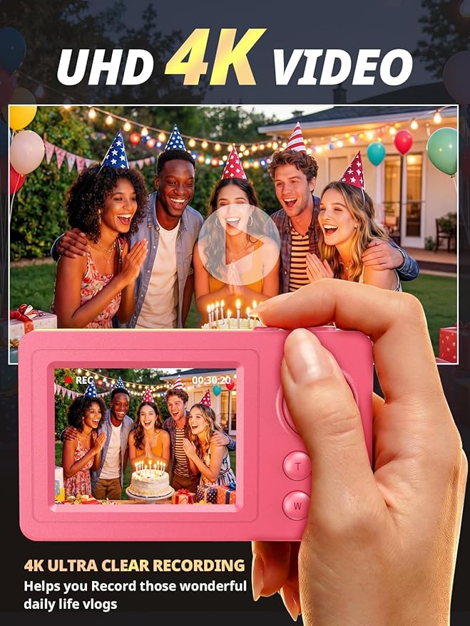 4K 64MP Digital Camera, Compact Mini Cameras - Image 2