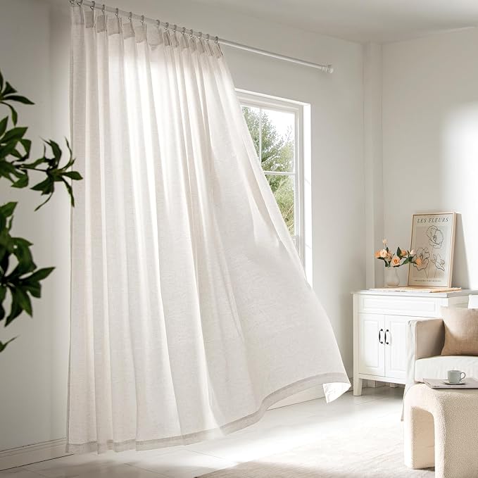 Memory Trained Pinch Pleated Curtains 80 Inches Long, Viral Linen Pinch Pleat - Image 6