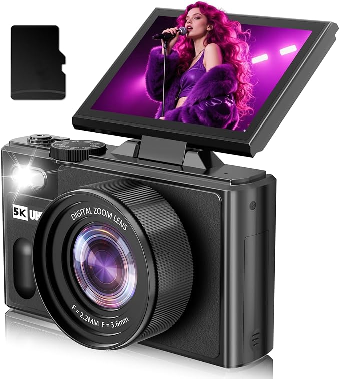 5K Digital Camera for Photography, 80MP Digital Camera by CEYE