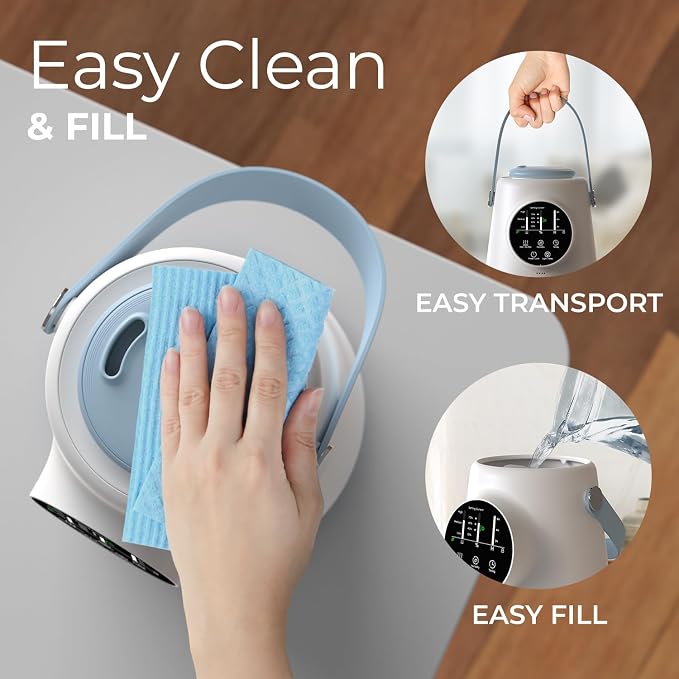 Everlasting Comfort 2.5L Top Fill Humidifier – Upgraded Easy to Clean 20HR Runtime Cool Mist Air Moisturizer for Bedroom, Home, Nursery & Large Room, Whisper-Quiet Soothing Hydration for Baby & Kids - Image 8