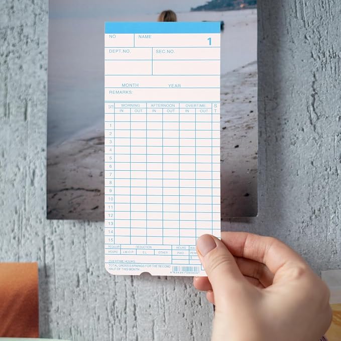 Operitacx Double-Sided Attendance Time Cards - Image 6