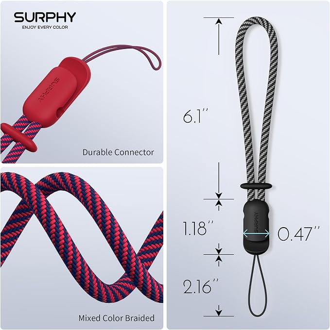 SURPHY 2 Pack Phone Lanyard for Cellphone Case, Phone Wrist Strap for Case - Image 6