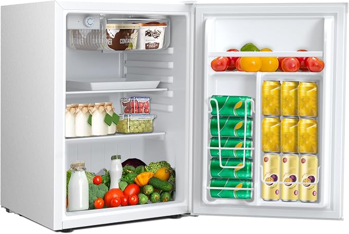 Electactic 2.56 Cu.ft Compact Refrigerator with Reversible Single Door, WHITE - Image 8