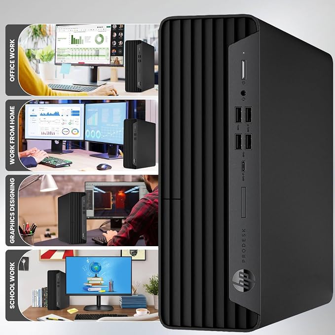 HP ProDesk 600 G6 SFF Desktop - Intel i5-10400F, 8GB RAM, 256GB PCIe SSD | GeForce GT 610, Windows 11 Pro, USB-C, Dual Monitor, Business PC with Keyboard, Mouse & WiFi Adapter - Image 8