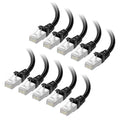 Cable Matters 10Gbps 10-Pack Snagless Short Shielded Cat 6A Ethernet Cable - 3ft by CableMatters