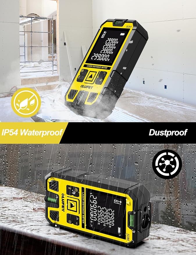 Laser Measure, Laser Distance Meter Device IP54 Portable Digital Measure Tool - Image 6