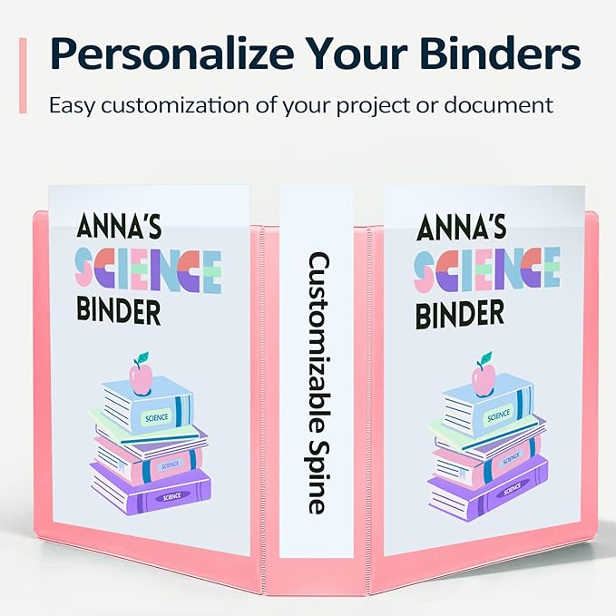 Sooez BinderX Extra Durable 1.5 Inch 3 Ring Binder, D-Ring Large Binder - Image 5