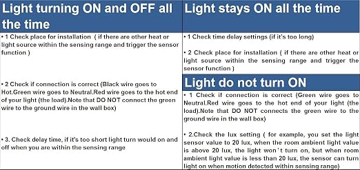 Sensky BS033C 110v Motion Sensor Light Switch, 180 Degree View Occupancy Sensor - Image 5