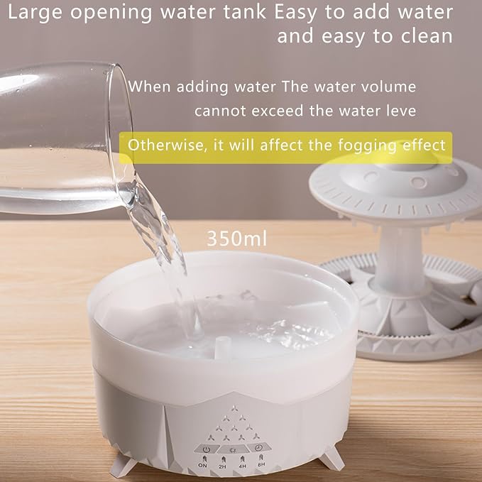 Raindrop Humidifiers for Bedroom -Essential Oil Diffuser with 7 Colors LED Lights,Air Humidifiers,Cool mist humidifier with 4 timers,Vaporizers for nursery,family,bedroom and office - Image 6