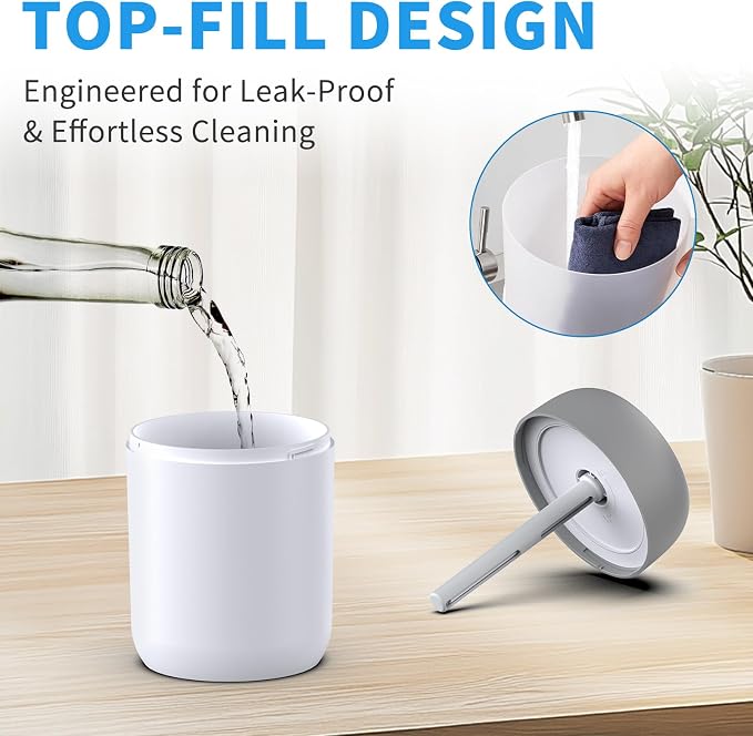 Night Lights Humidifiers For Bedroom, USB Rechargeable, LED Lights For Bedroom,4 Mode Portable Humidifier Fit For Various Scenarios,<28dB, Auto Shut-off, Ideal For Home Travel Plants(Gray） - Image 7