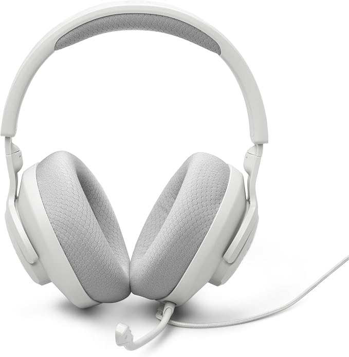 JBL Quantum 100M2 Wired Gaming Headset, Detachable Mic - White | Memory Foam Ear Cushions And 3.5 Mm Jack Work With PC, PlayStation, Xbox, Nintendo Switch For Immersive PC Gaming Sessions - Image 7