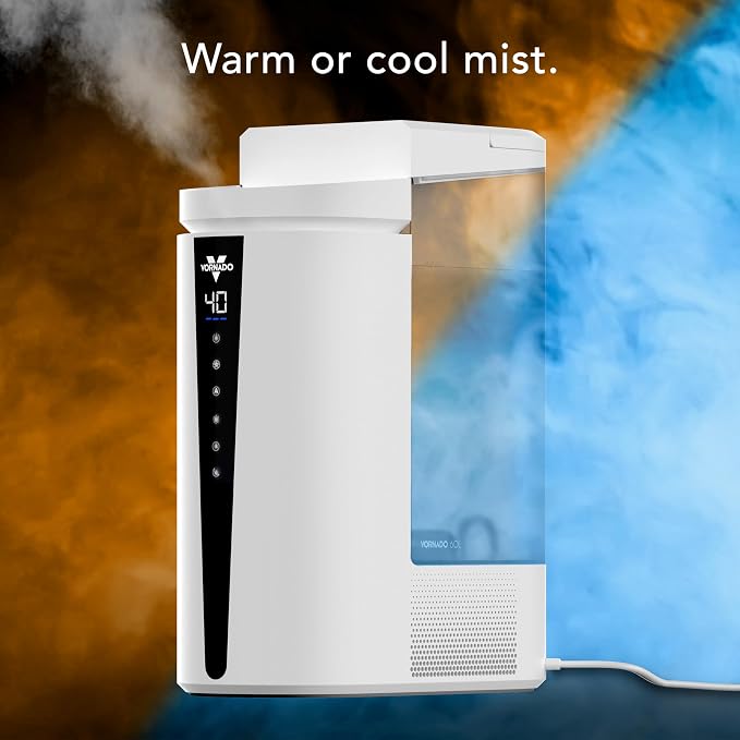 Vornado MISTIC 8 Whole Room Ultrasonic Humidifier, Top-Fill, Aromatherapy, 2-Gallon Tank, 3-Gallon Output, Warm or Cool Mist Humidifier, Automatic Humidity Control, Included Scent Pads - Image 7