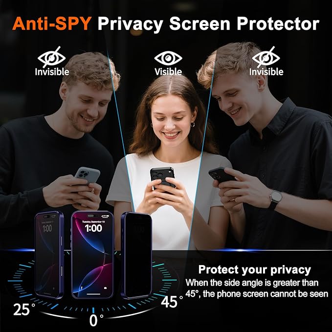 for iPhone 16 Pro Case with Privacy Screen Protector and Camera Protection - Image 7