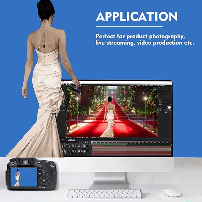 Royal Blue Photo Backdrop, Photo Booth Portrait Photography Backdrops, Studio - Image 3